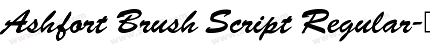 Ashfort Brush Script Regular字体转换